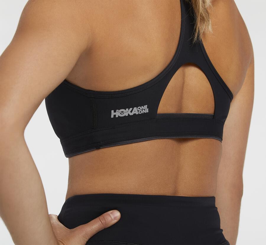 Hoka Australia One One Performance Sports - Womens Bra Black - AOYZQ-0421